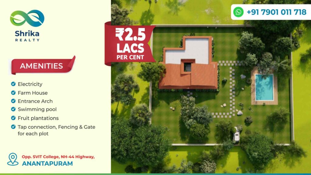Shrika Realty - Farmhouse, Farmlands in Anantapuramu